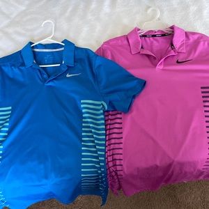 Two Nike Golf Polos